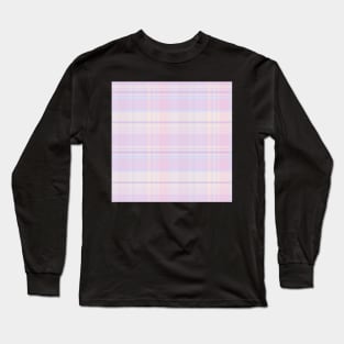 Pastel Aesthetic Iona 2 Hand Drawn Textured Plaid Pattern Long Sleeve T-Shirt